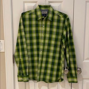 Magellan Cotton Shirt - Green Plaid - Small